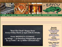 Tablet Screenshot of bayoubar.com